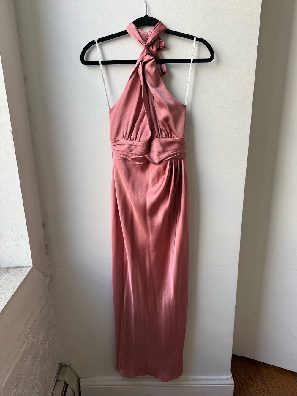 Shona Joy Rose Pink Halter Maxi Dress